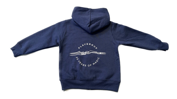 25th Anniversary Logo Zip-up Hoodie - Navy - Playgrp